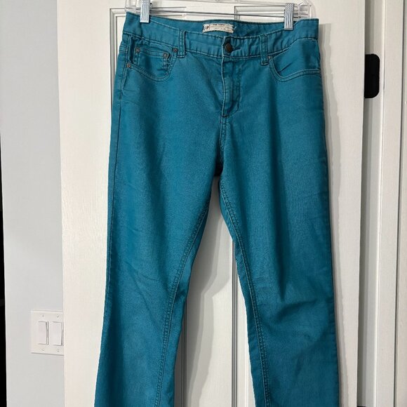 Free People Pants - Free People Straight Leg Jeans - Turquoise - Size 28